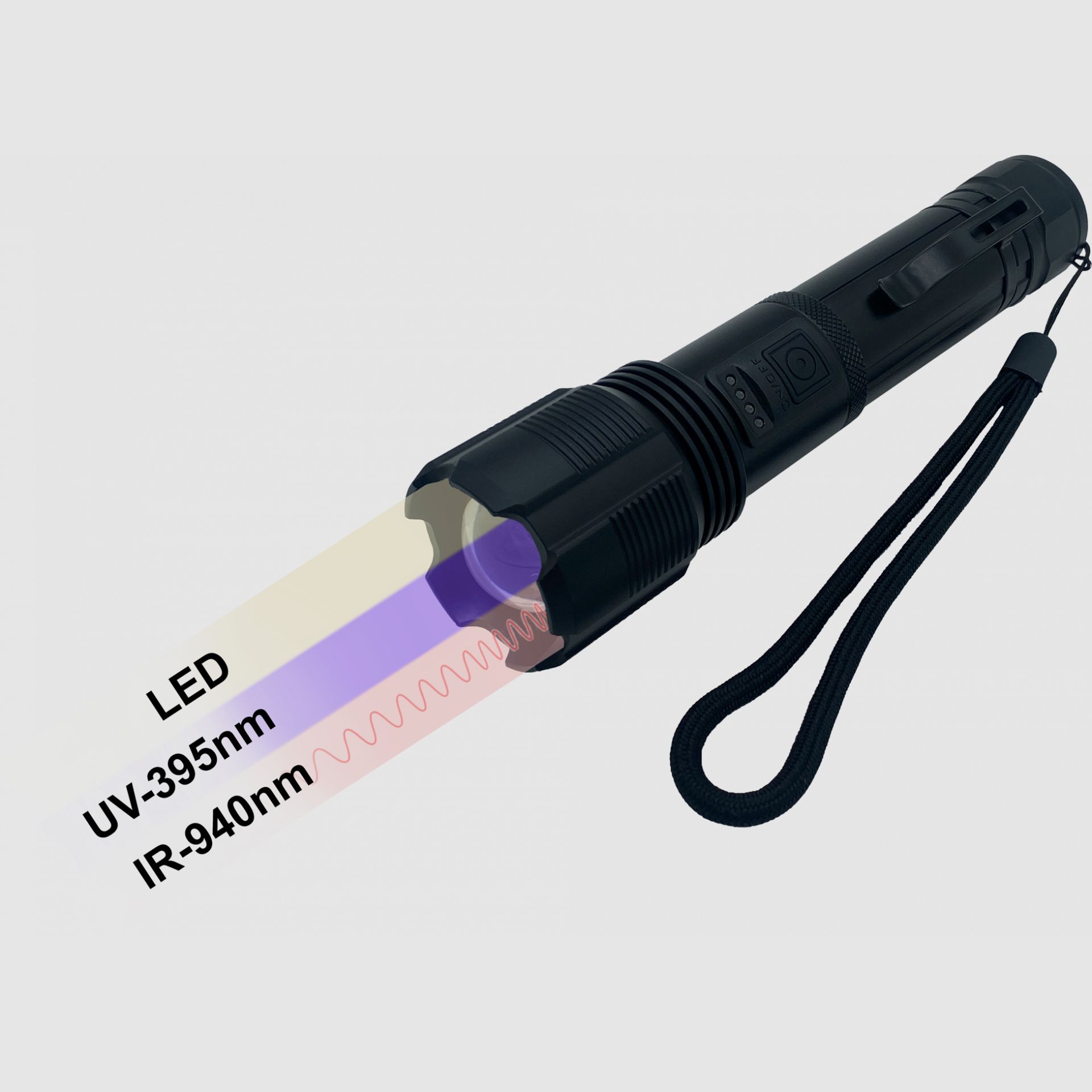 Lampe de poche LED à trois fonctions