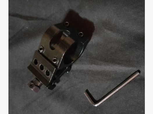 Zielfernrohr Picatinny Befestigung Montage Schnellspanner Taschenlampe 25,4mm 45° grad