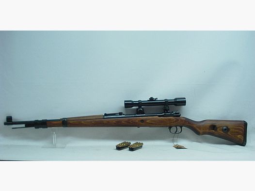 K98 incl. scope + mounting - cal. 6mm BBs, real wood