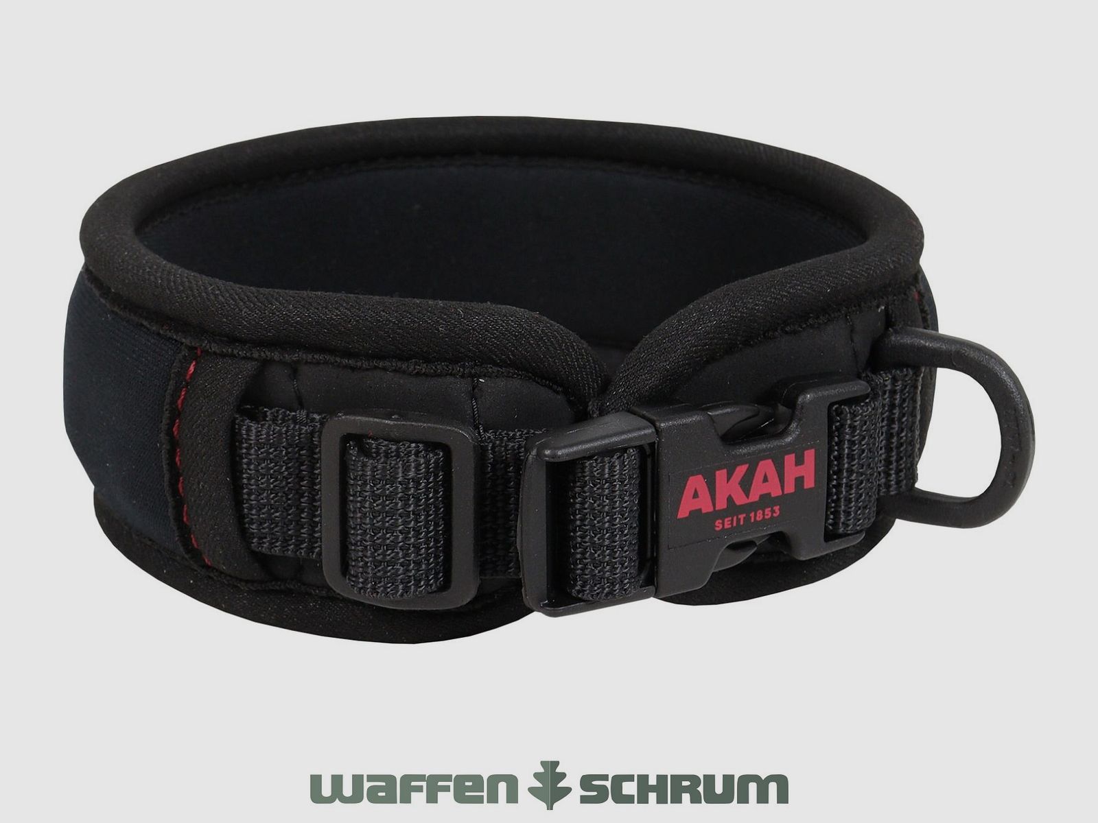 AKAH Neopren Halsung Comfort Serie - Schwarz Kunststoff-Schnellverschluss