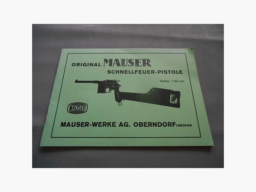 Mauser Selbstlade- Pistole Kal. 7,63 mm