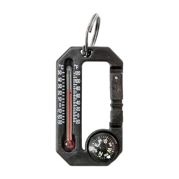 Keychain, carabiner with thermometer and compass Sun Co. HikeHitch 2 (1602), image 1 of 6
