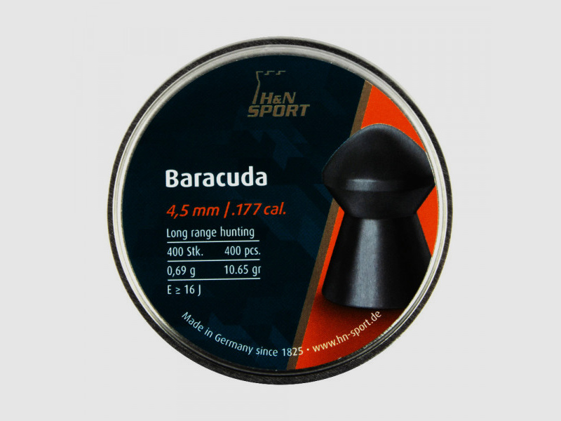 H&N BARACUDA DIABOLOS 4,5 MM GLATT - 400 STÜCK