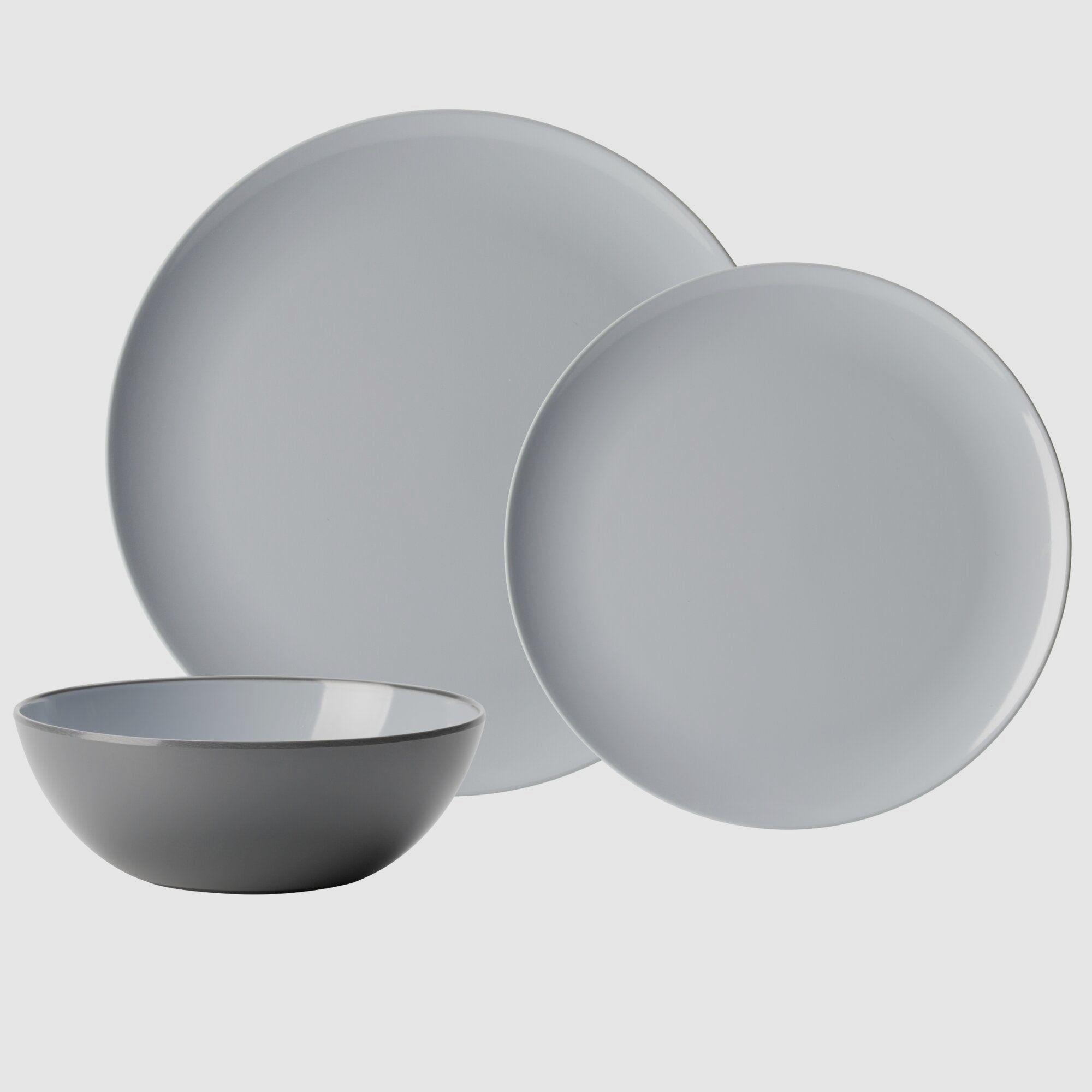 Set di Piatti Vivid Line, Grigio Chiaro, immagine 6 di 17