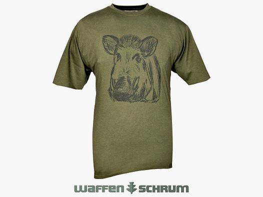 Hubertus T-Shirt Keilerkopf Schilf