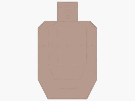 Blancos de cartón IPSC Metric con cabeza