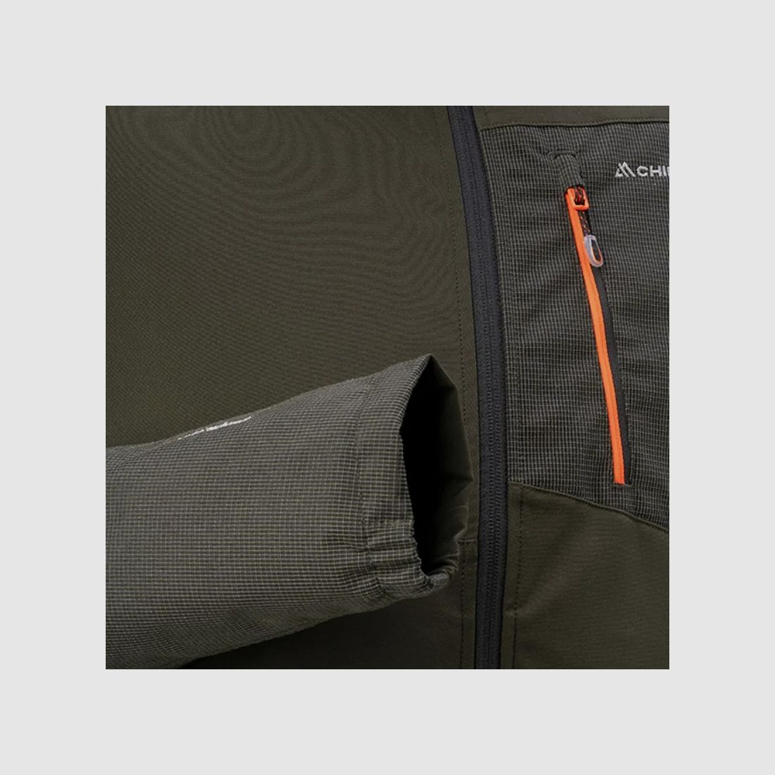 Chiruca Odisea green softshell jacket with ripstop reinforcements, image 11 of 14