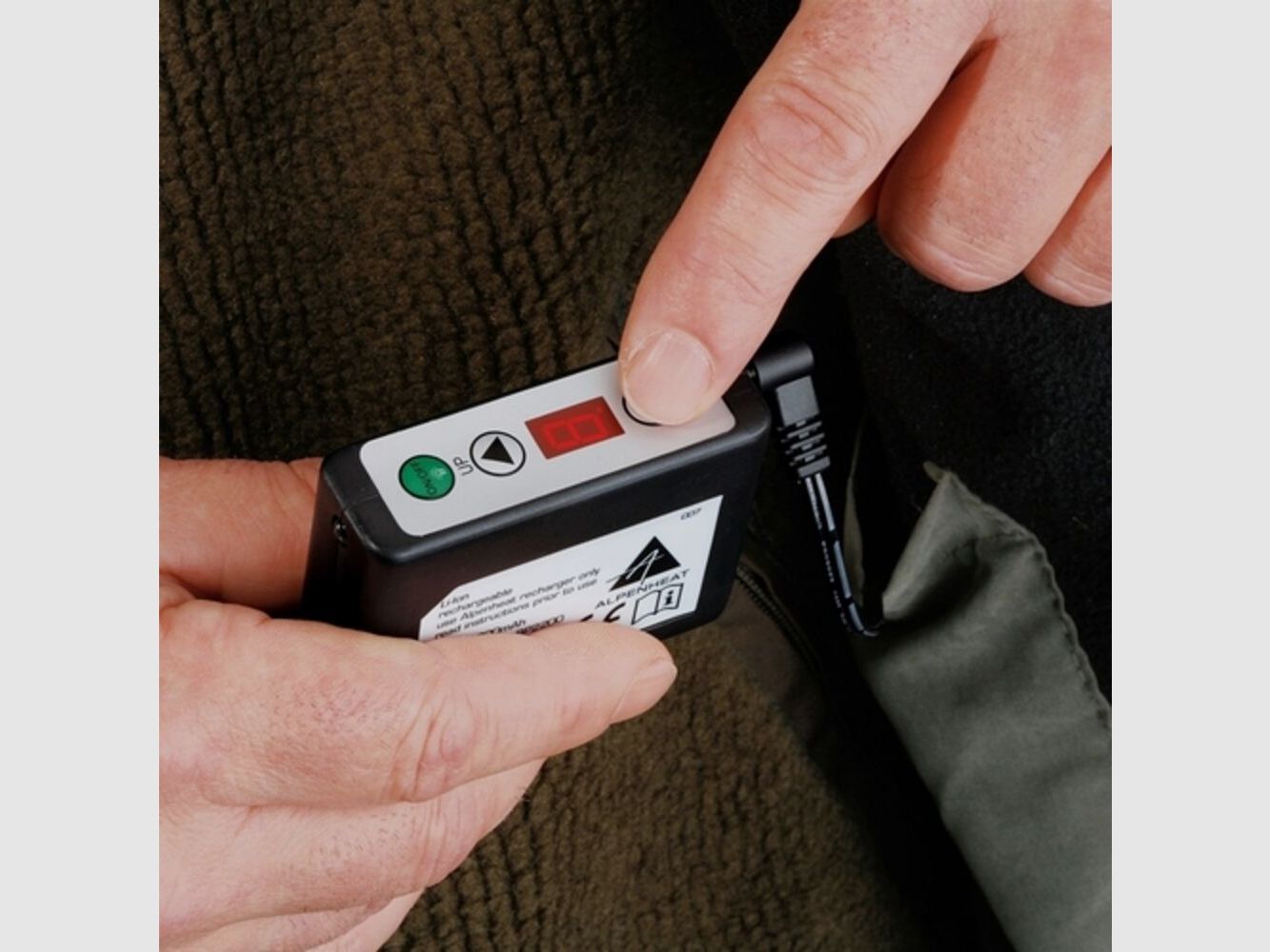 Alpenheat Beheizte Weste FIRE-FLEECE AJ4 Farbe Grün, Größe S