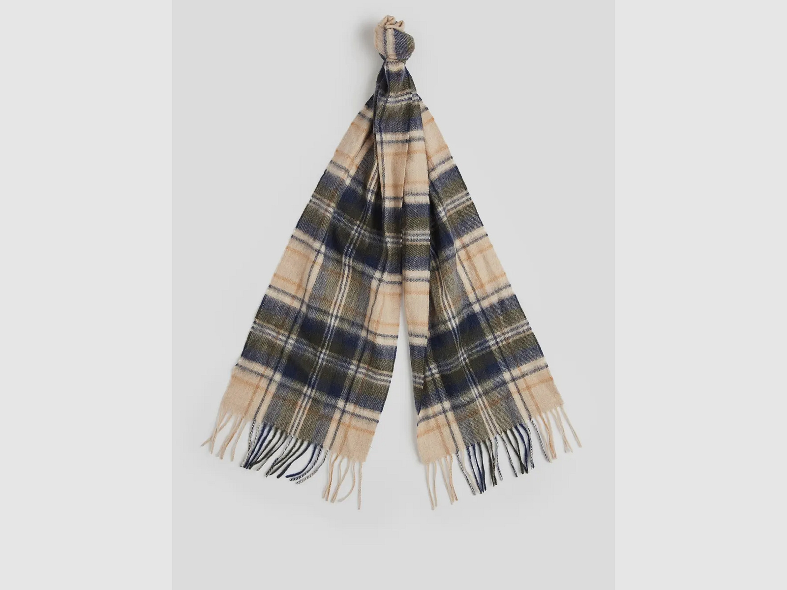 Barbour New Check Tartan Schal Beige