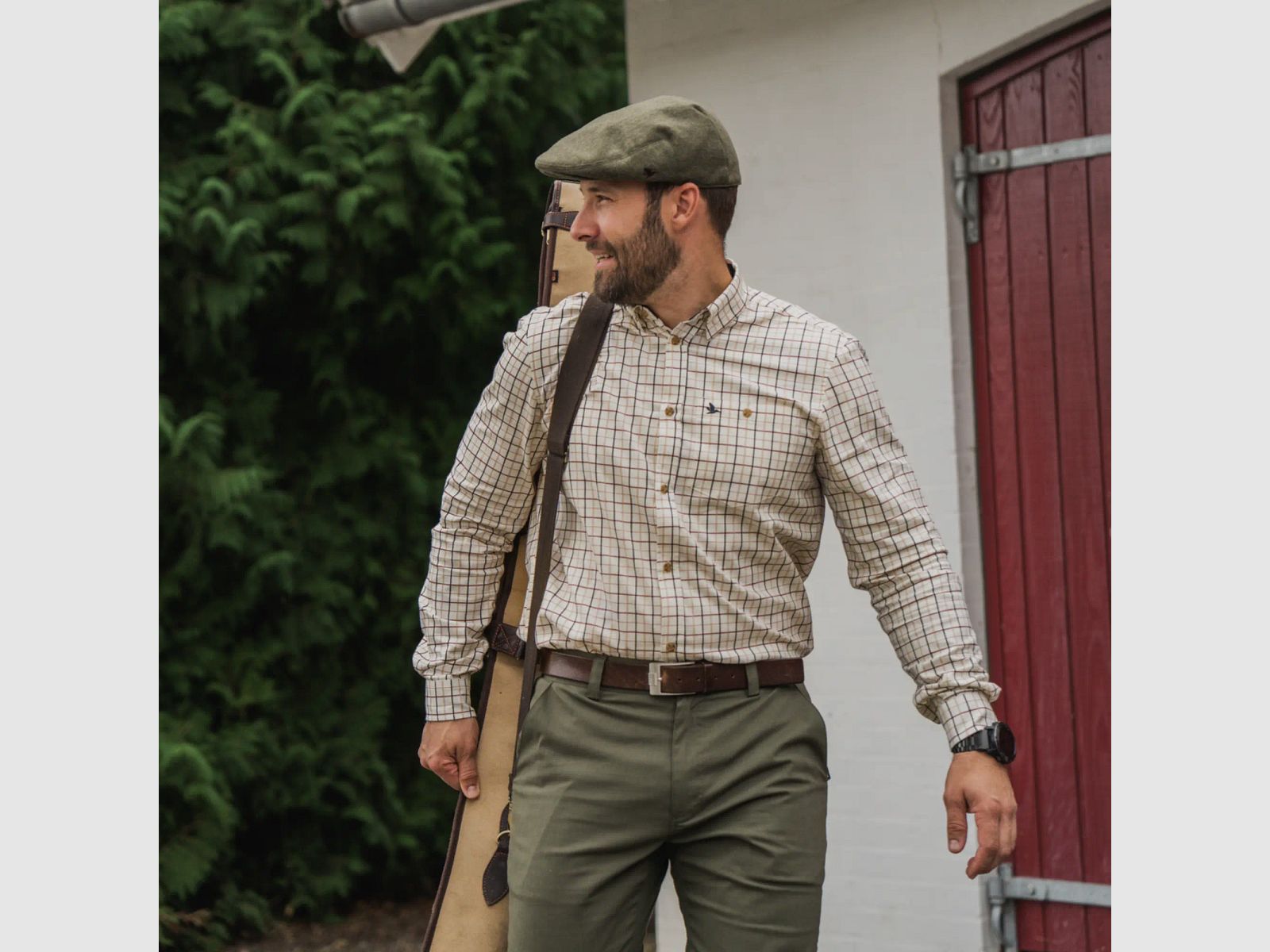 Seeland Jachtshirt Oxford Classic Blauw/Merlot Check