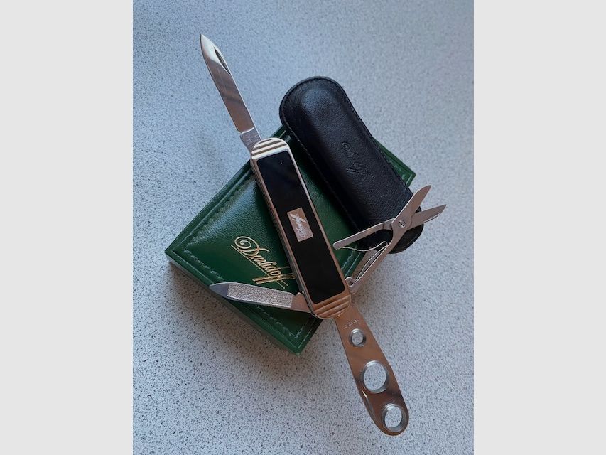 Davidoff Zigarrenschneider Zigarrenbohrer Messer Zigarren Cutter Victorinox, passend zur Rolex