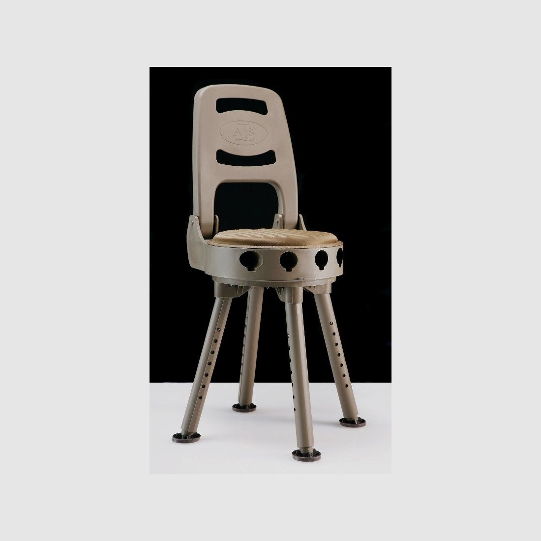 SILLA DE CAZA QUAKE STAG con plato giratorio de 360 grados, portátil y plegable, fácil de transportar, incluye bolsa de transporte.