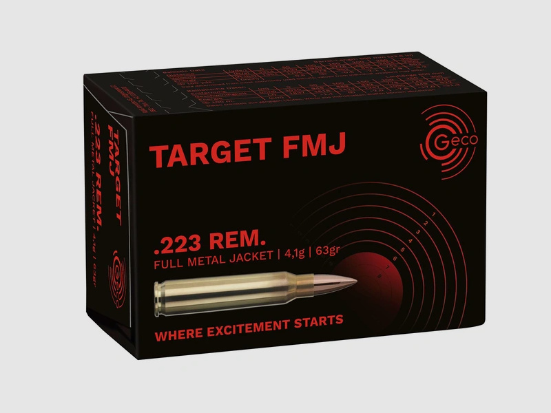 .223 Rem. Vlm Target 4.1g/63grs. Geco