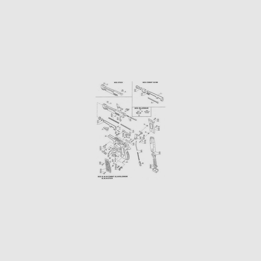 BERETTA TORNILLO EMPUÑADURA 98 NEGRO, imagen 2 de 2