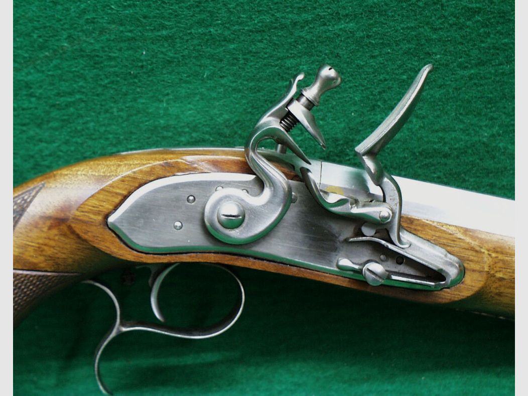 Artax Boutet Steinschloßpistole, Kal.45 glatt, steel finish