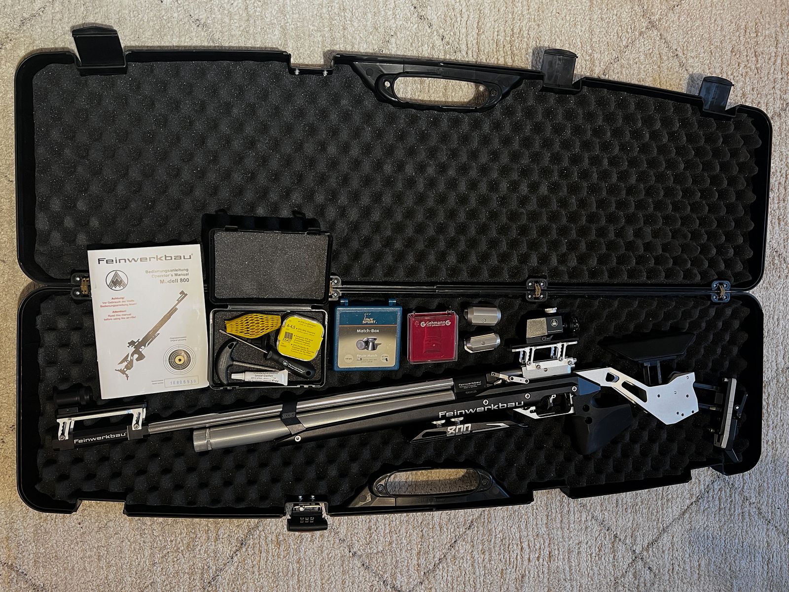 Complete package Feinwerkbau 800 Alu + Gehmann 6-color filter + TEC-HRO tripod 2.0