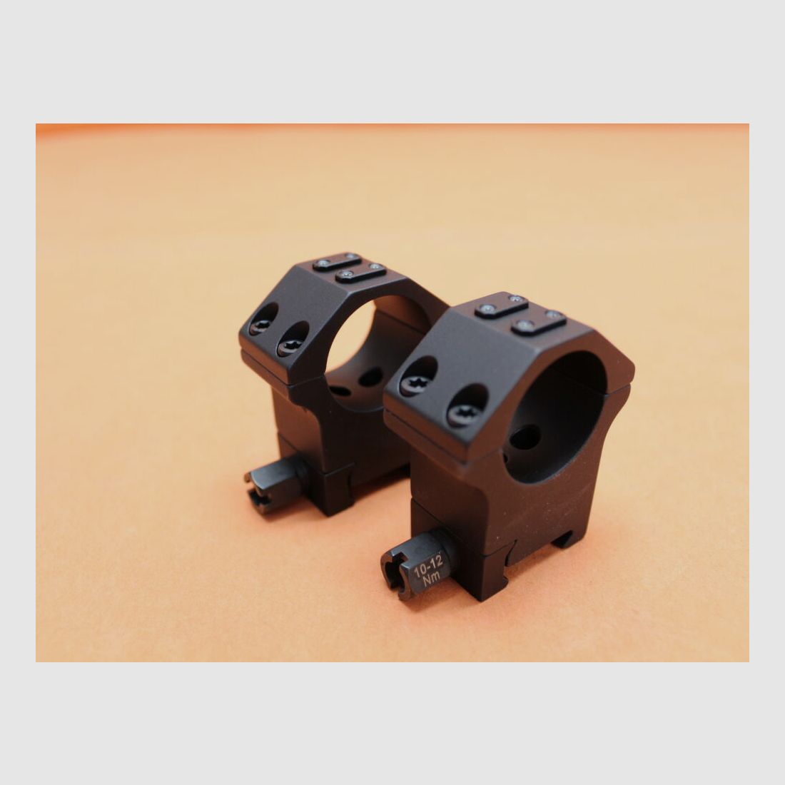 Recknagel Era-Tac Anillos de Montaje 30mm (T5003-0020) con Tuerca, Aluminio Negro, BH=20mm para Perfil Picatinny