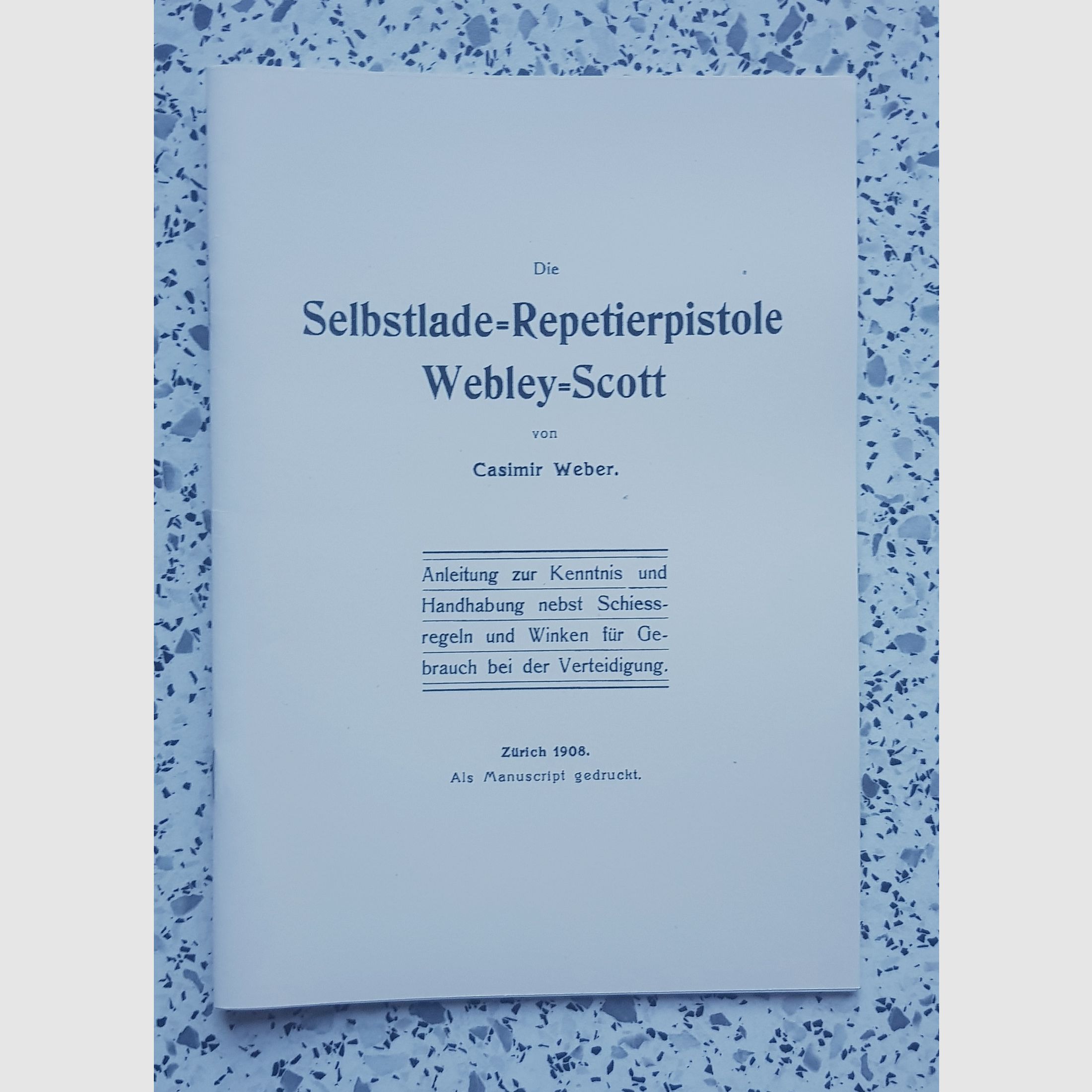   Selbstlade Repetierpistole Webley Scott Beschreibung Bedienungsanleitung Luftpistole Luftgewehr KK Gewehr Co2 Pistole siehe Beschreibung. Preis ab