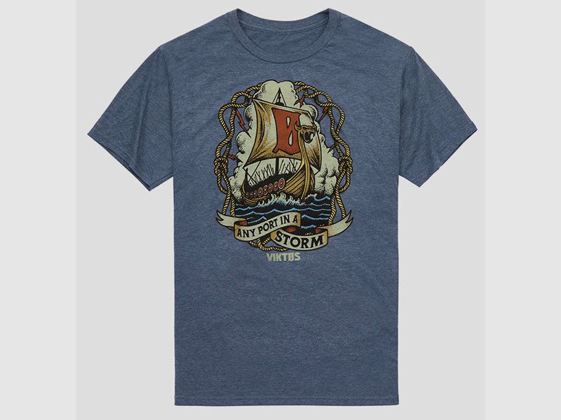 T-Shirt TEE ANY PORT, atlantic heather, immagine 1 di 5