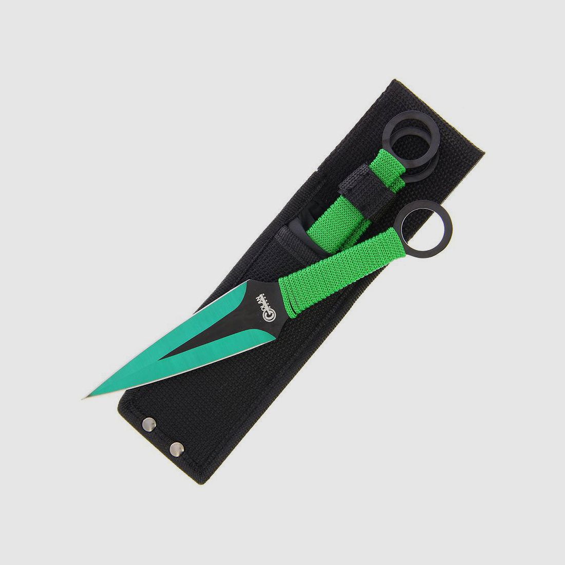 Kunai 3er Set Wurfmesser grün