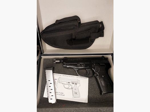 Sig Sauer P239 Schreckschusspistole im Kaliber 9 mm P.A.K. aus dem originalen SIG „Backup‑Set“ (PTB 696)