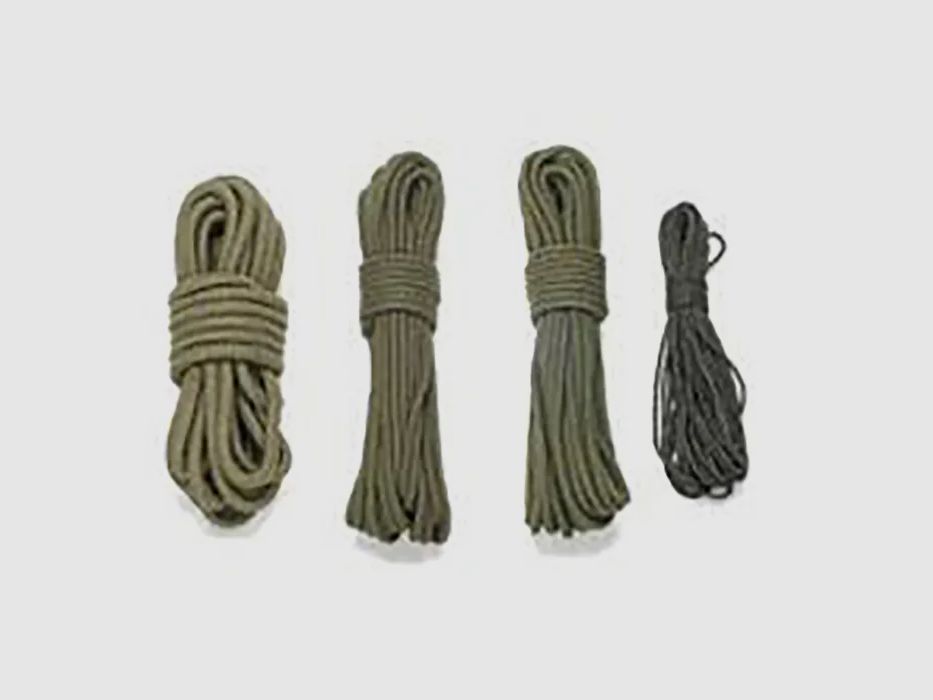 Koord, olijf, 5 mm, 15 Meter Materiaal: 100% Nylon 0,40 €/m *** Let op: Geen klimtouw! ***