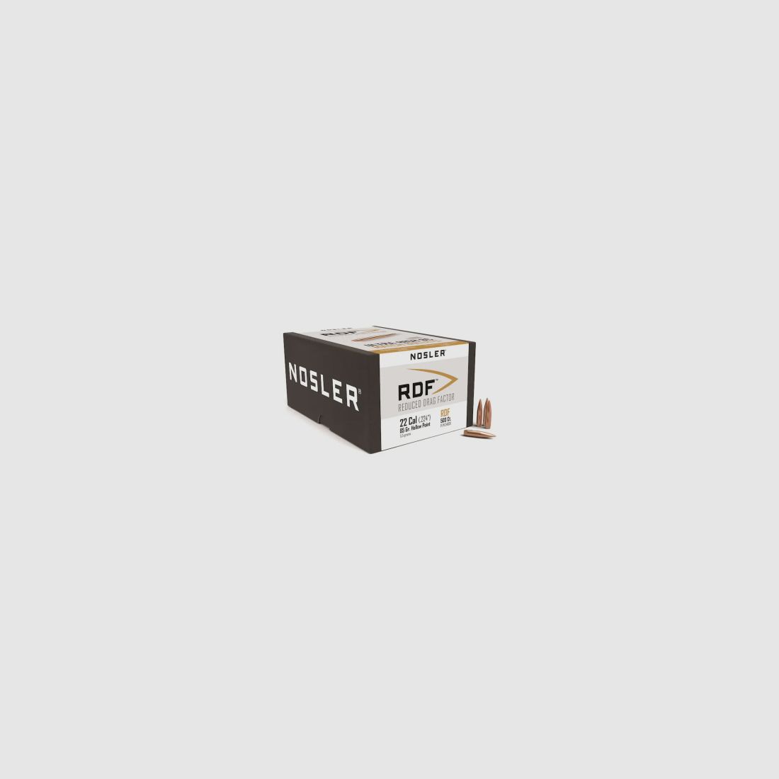 Nosler Bullet .22/.224 RDF 85GR HPBT 500 pieces
