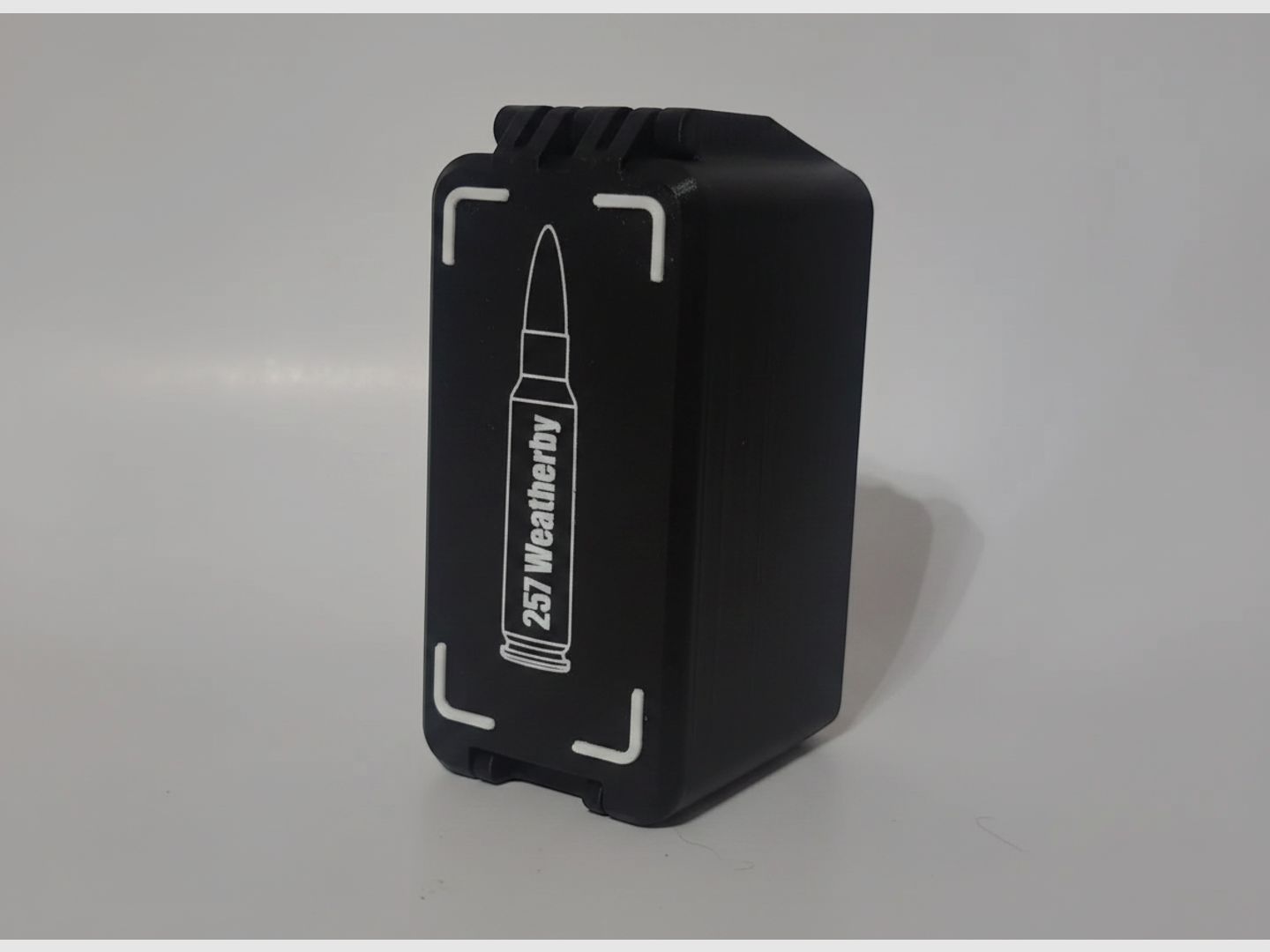 Filamelt Munitionsbox / 257 Weatherby Magnum / 'Klapp- / Rastdeckel' / Patronenbox, Ammo Box