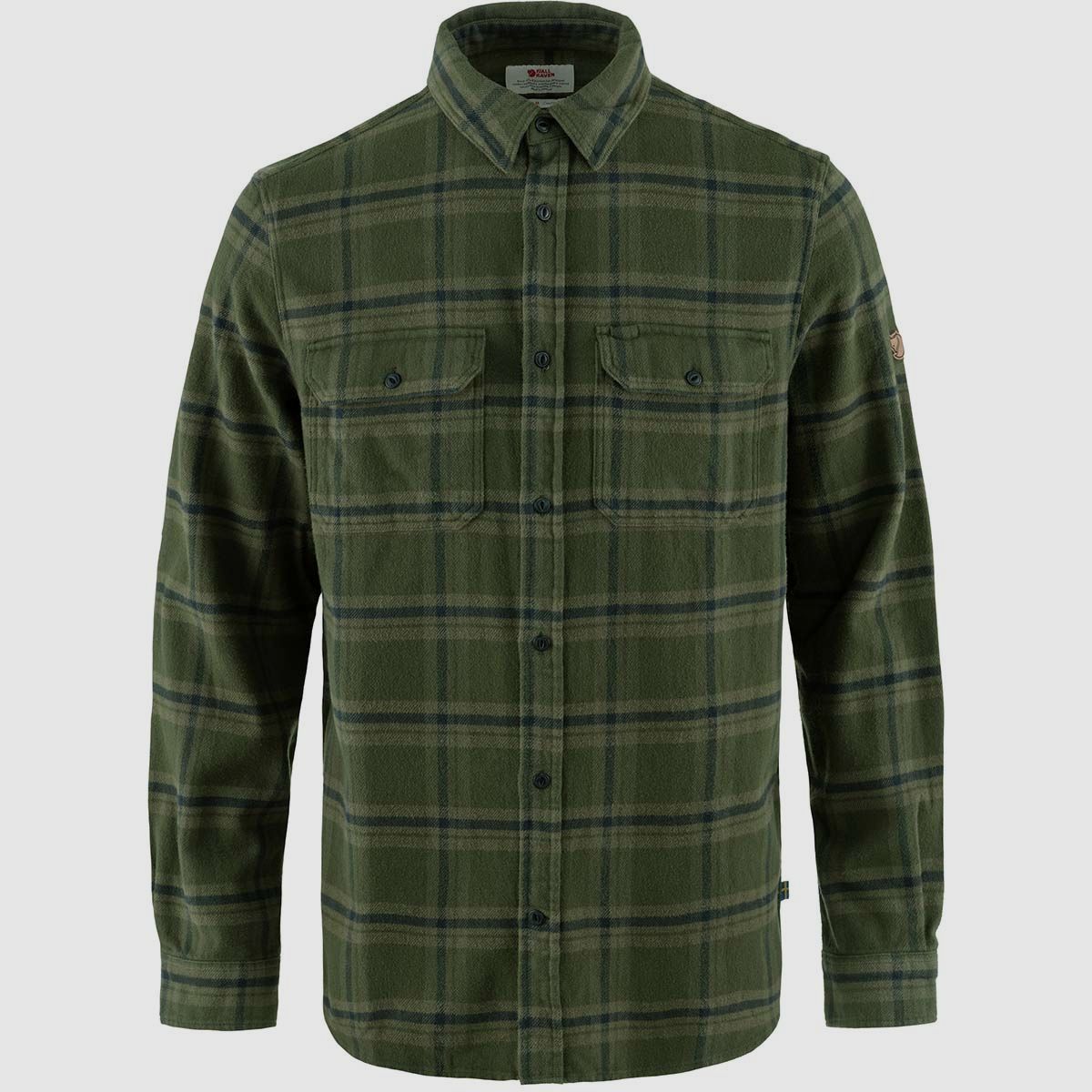 Fjällräven Hemd Övik Heavy Flannel Deep Forest - Dark Navy