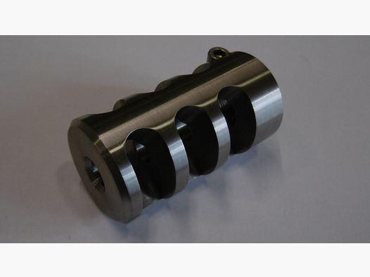 Freno di bocca Tac 1 in acciaio inox calibro 30 filettato M15X100