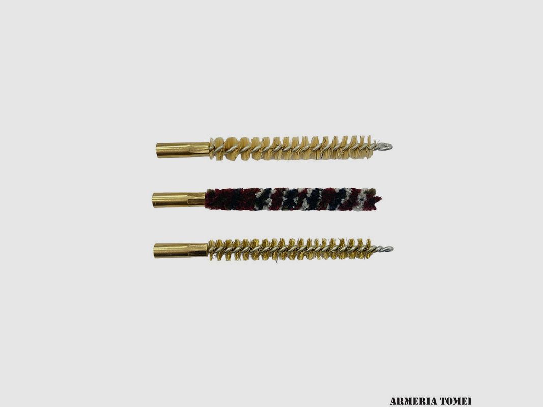 FULPA – 3 BRUSHES WOOL+HORSEHAIR+BRASS CAL. 223 REM