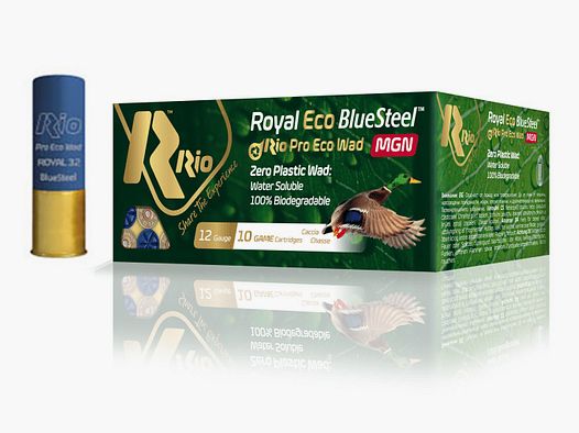 Rio Cartuchos Royal BlueSteel Magnum ECO cal. 12 32 gramos — 5