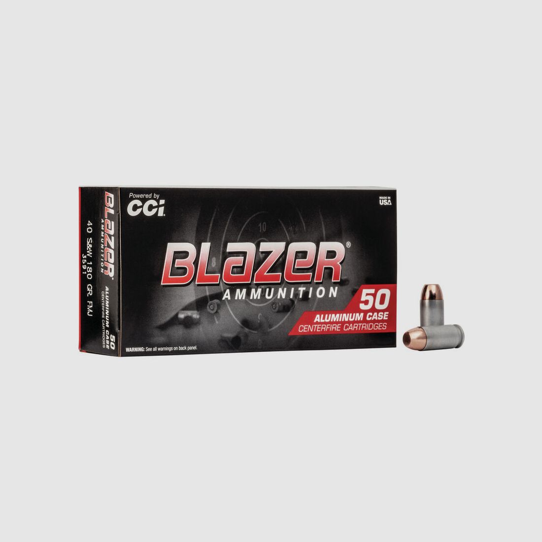 CCI Blazer Aluminum .40 S&W 180GR FMJ 50 cartridges