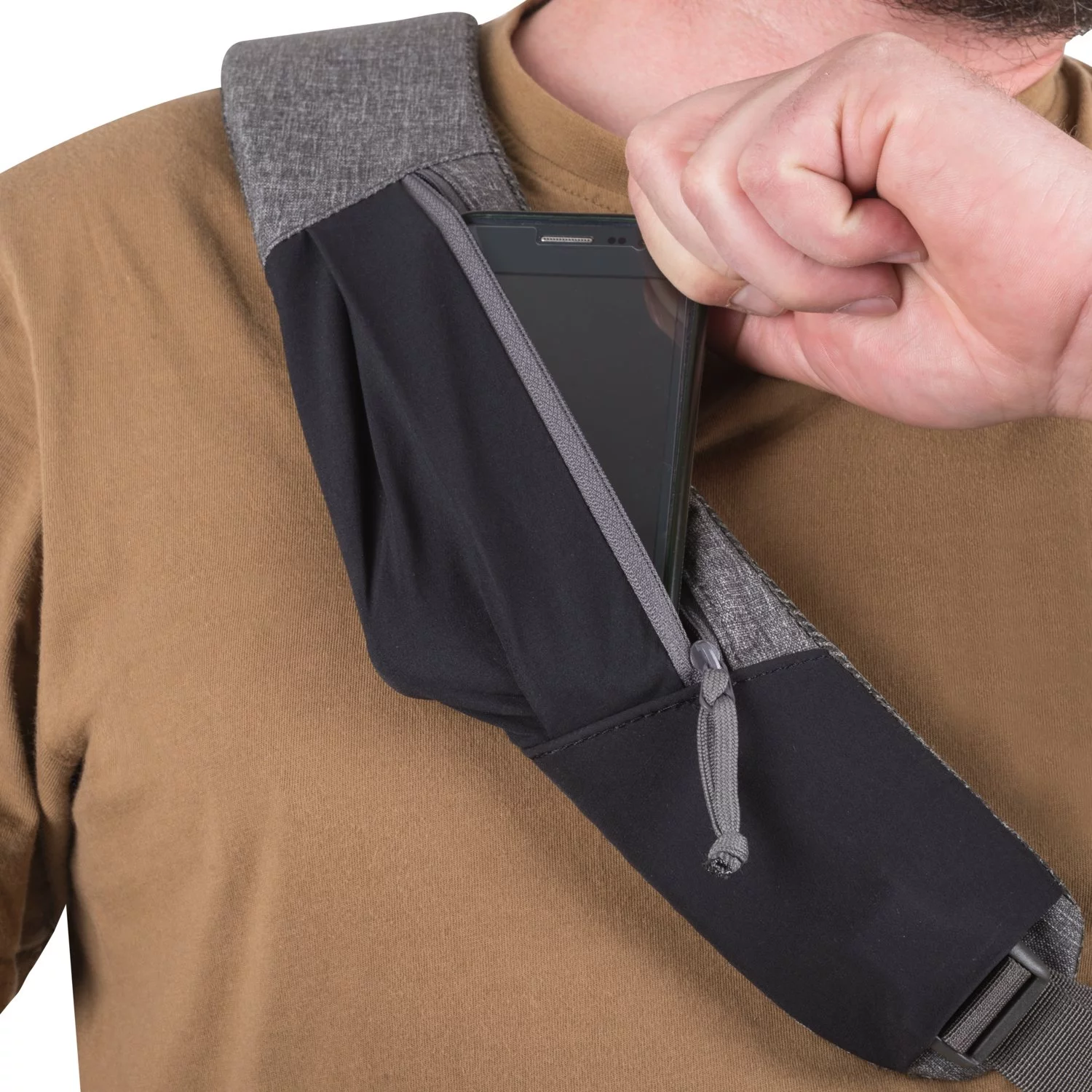 HELIKON EDC Sling Backpack – Nylon-Polyester Blend – Neoprene – Melange Grey – One Size, image 12 of 18