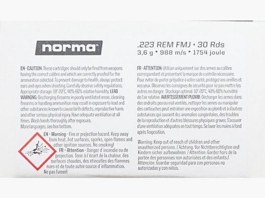 Norma .223rem FMJ 3,6g - 900 Schuss
