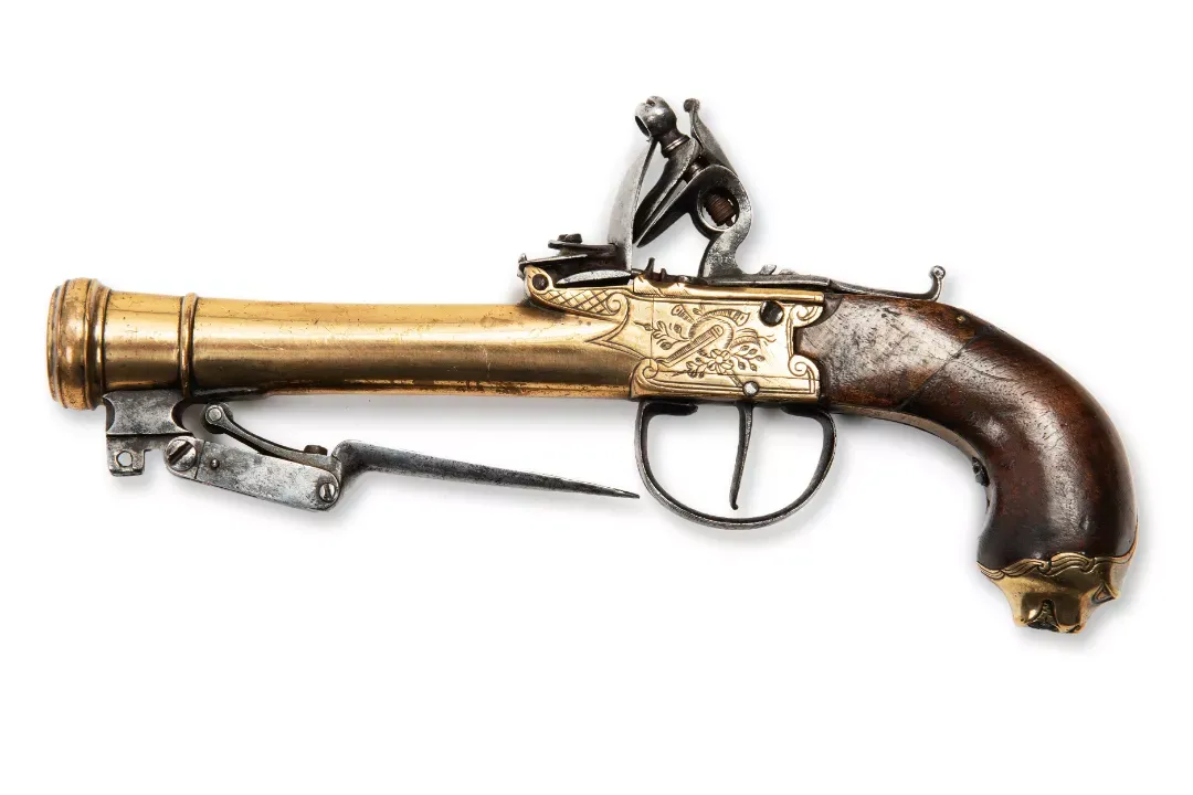 Pistola de pedernal Tromblon Antiguo, imagen 4 de 6