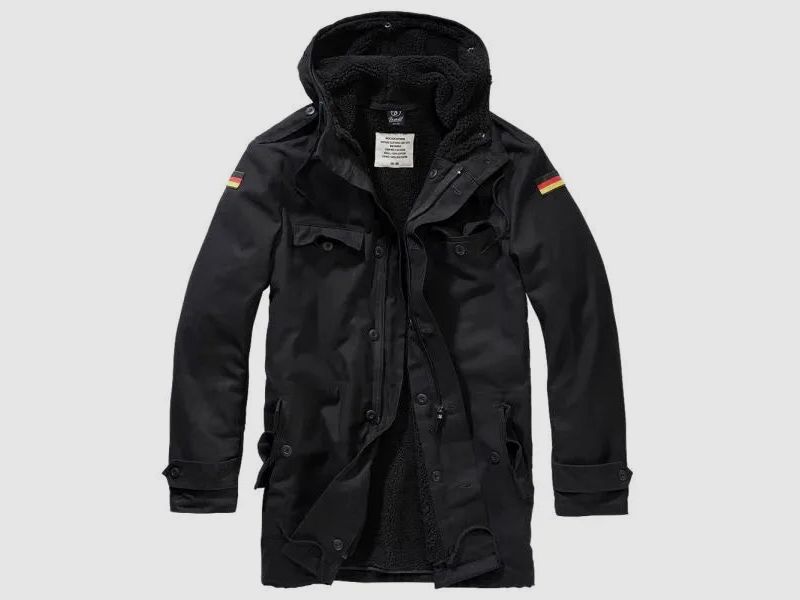 Brandit Brandit Parka BW Flag schwarz