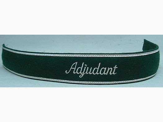 Ärmelstreifen mit silberner - Aufschrift Adjudant