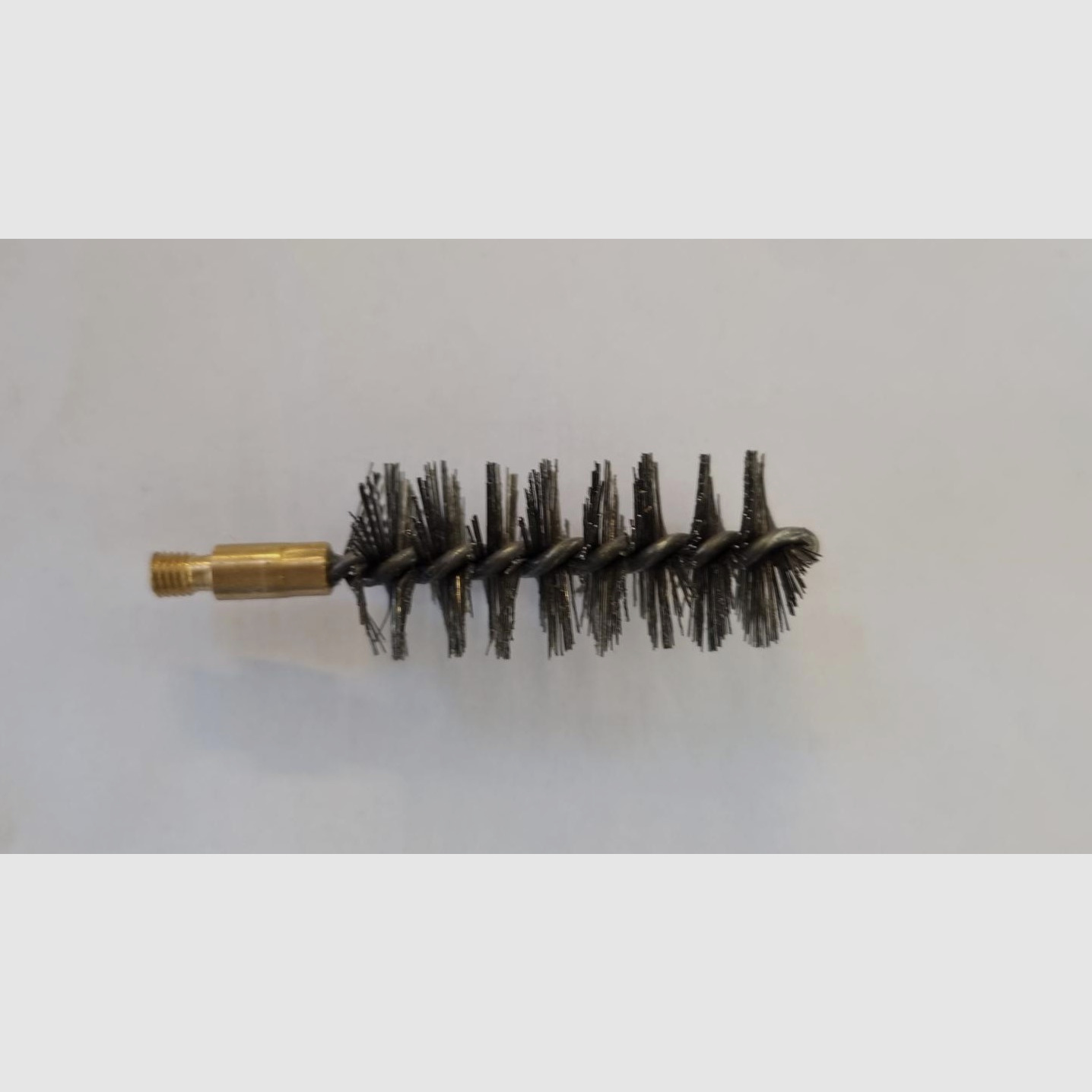 Steel wire brush with external thread