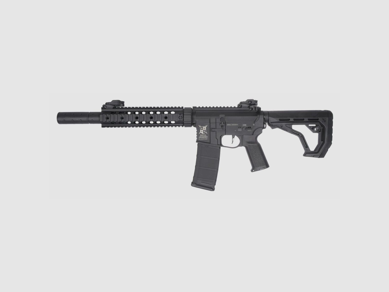 AR15 SilentOps 9 Calowe CHARLIE EAGLE ETU Czarny S-AEG Wiatrówka Airsoft Wolna od 18 Lat | Delta Armory