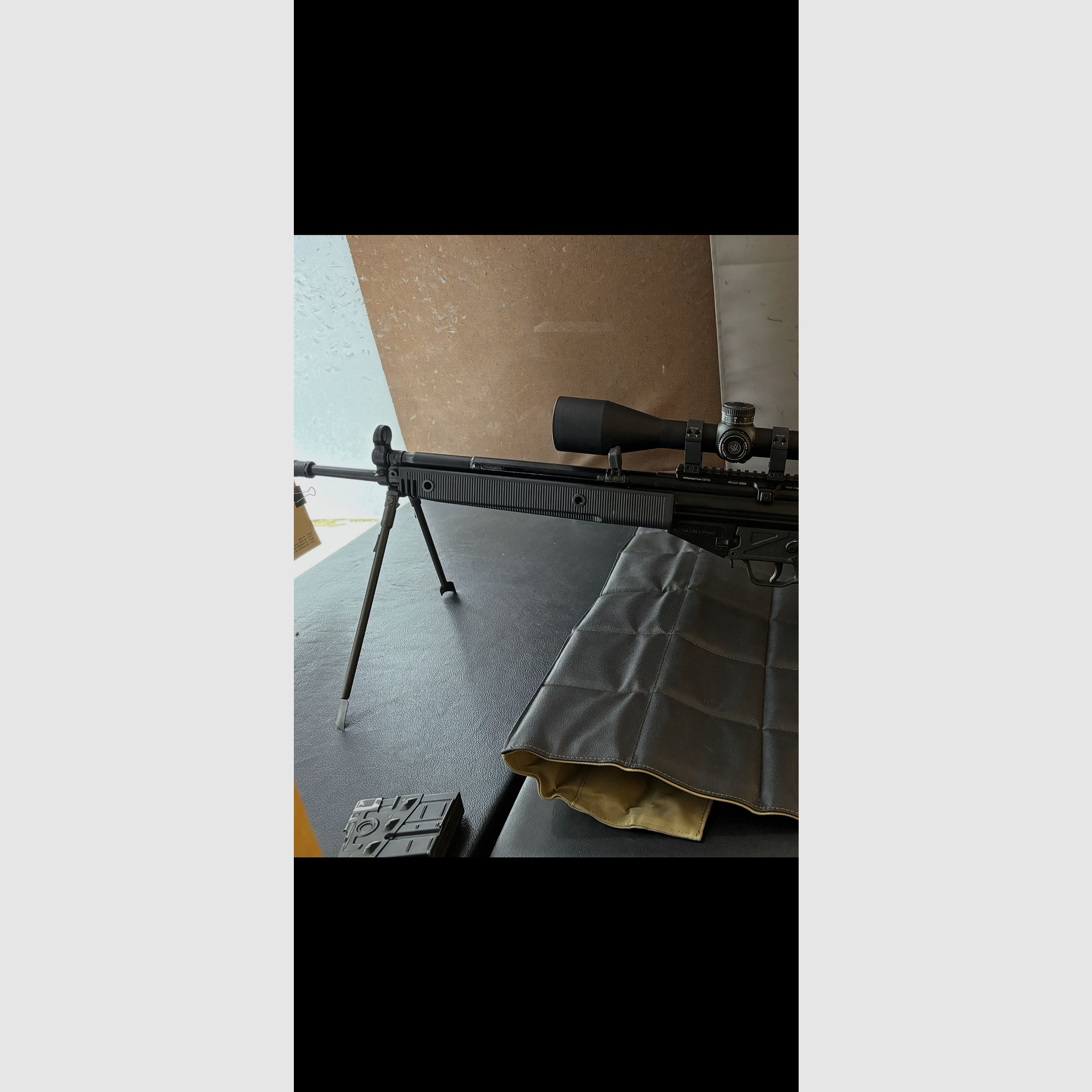 Trapeze stock with bipod for G3