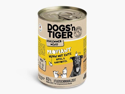 Dogs'n Tiger Katzen Nassfutter Proviant Huhn & Ente 800g