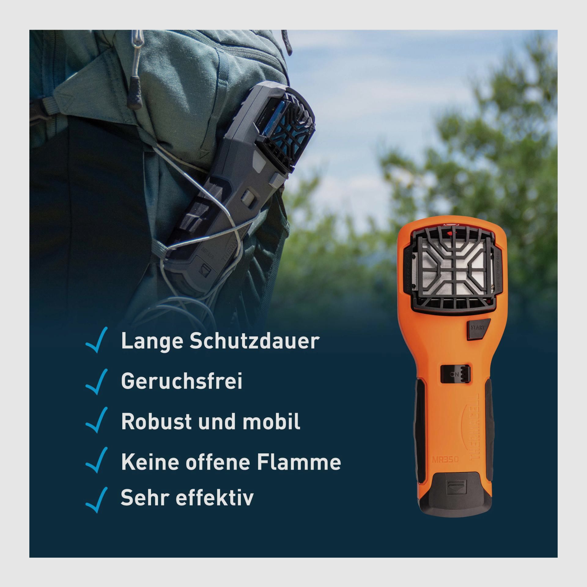 THERMACELL 920203 Mückenabwehr Handgerät MR-350 orange