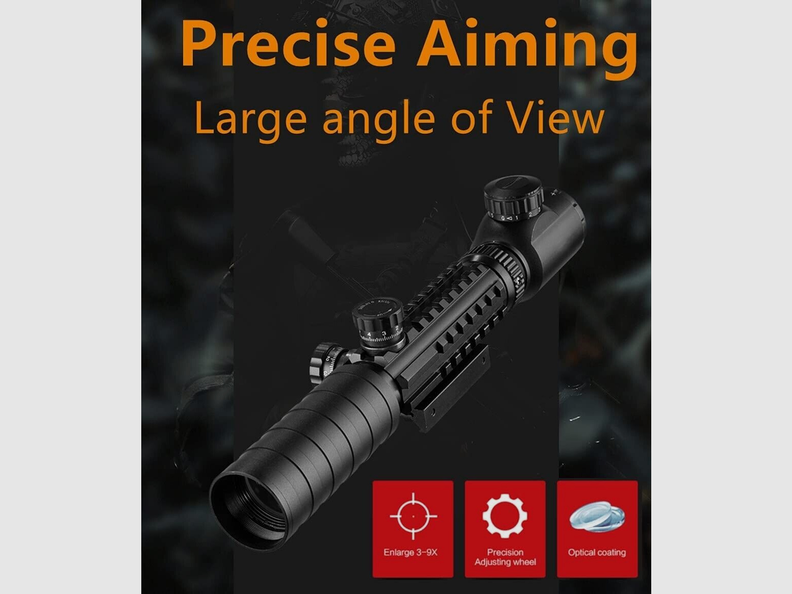 3-9x32 Scope, Jagdzielfernrohr, für Jagd, Ziel, eingebaute 11 / 22 mm Schiene