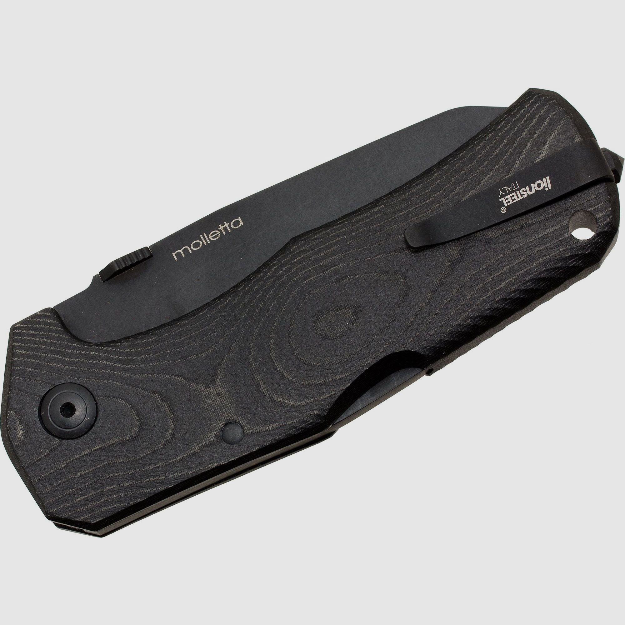 TM1 Micarta - Micarta Griff, Schwarze Klinge | 97222