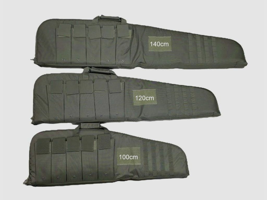 Funda de rifle / Futteral 100cm – 140cm Negro/Oliva