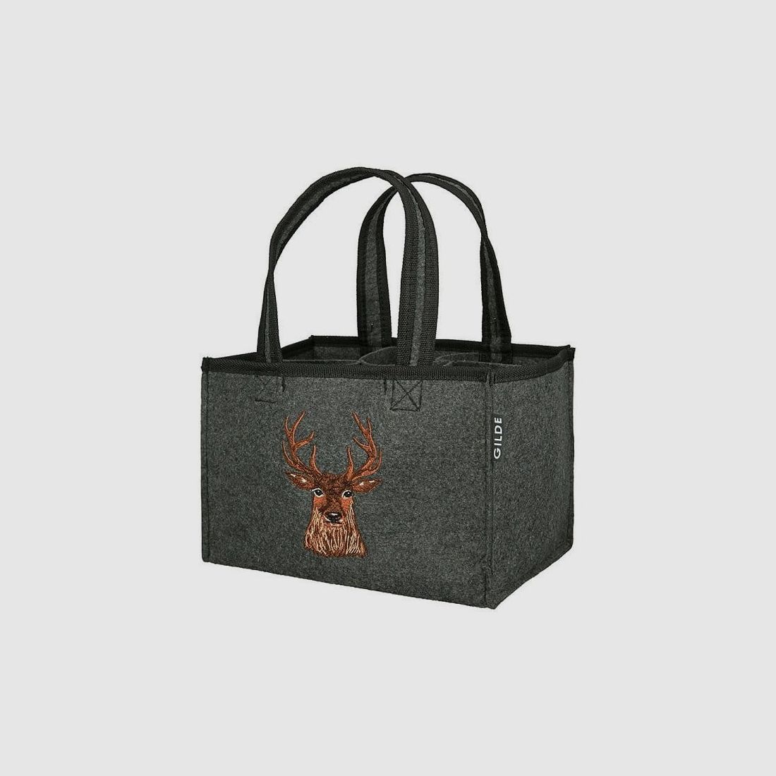 Gilde felt bottle bag deer