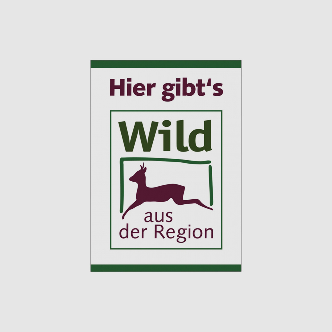 Tafel "Wild uit de Regio" (DIN A2)
