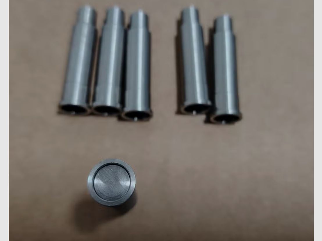 6x LEP cartucho de amortiguación de acero inoxidable para cartuchos de 6,8 mm desechados, adecuado para ME Bull Barrel