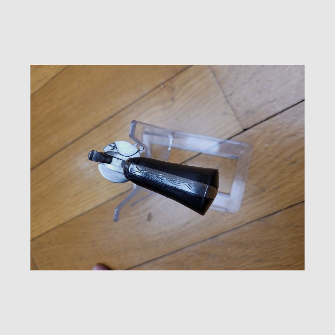 Schöner Mini-Revolver im seltenen Kaliber 5mm Broche – Lütticher Herstellung – fein graviert – schöne Ebenholz-Griffschalen – schöne Mechanik – sehr guter Zustand, Bild 10 von 15